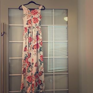 Reborn J long stretch floral maxi dress